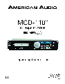 American Audio CD Player MCD-110 owners manual user guide