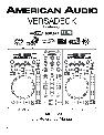 American Audio DJ Equipment Versadeck owners manual user guide
