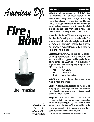 American DJ DJ Equipment Fire Bowl owners manual user guide