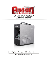 Antari Lighting and Effects Portable Generator Z-350 owners manual user guide