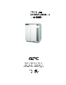 APC Power Supply 60-80KW 208/480V UPS owners manual user guide