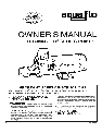 Aqua Flo Plumbing Product Tub-Master Series owners manual user guide