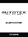 AutoTek Car Speaker ATX1615 owners manual user guide