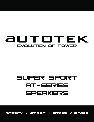 AutoTek Speaker AT6.2C owners manual user guide