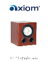 Axiom Audio Speaker EP125 owners manual user guide