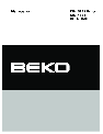 Beko Dishwasher DIN 1531 owners manual user guide