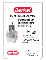 Berkel Food Processor M2000 – 115V – 1/2 HP owners manual user guide