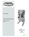Berkel Mixer FMS60 owners manual user guide