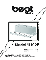 Best Ventilation Hood U102E owners manual user guide