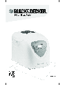 Black & Decker Bread Maker BMH110 owners manual user guide