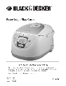 Black & Decker Rice Cooker RC75 owners manual user guide