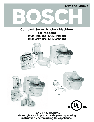 Bosch Appliances Blender MUM 4405 UC owners manual user guide