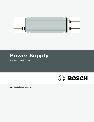 Bosch Appliances Power Supply PSU-224-DC100 owners manual user guide