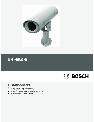 Bosch Appliances Security Camera UHI-SBG-0 owners manual user guide