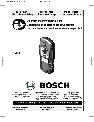 Bosch Power Tools Stud Sensor DMD4 owners manual user guide