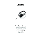 Bose Headphones AE2i owners manual user guide