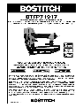 Bostitch Nail Gun BTFP71917 owners manual user guide