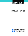 BOXLIGHT Projector CP-19t owners manual user guide