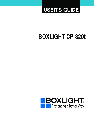 BOXLIGHT Projector CP-320t owners manual user guide