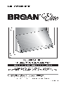 Broan Ventilation Hood E60000 Series owners manual user guide