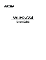 Buffalo Technology Network Card WLM2-G54 owners manual user guide