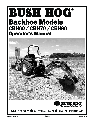 Bush Hog Compact Excavator CBH60 owners manual user guide