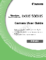Canon Camcorder 500 HS owners manual user guide