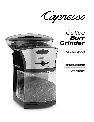 Capresso Coffee Grinder 559 owners manual user guide