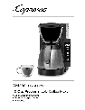 Capresso Coffeemaker #475 owners manual user guide