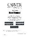Carver Stereo Amplifier CV Series owners manual user guide
