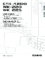 Casio Electronic Keyboard WK220 owners manual user guide
