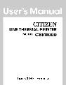 CBM America Printer CBM1000 owners manual user guide