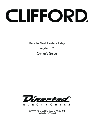 Clifford Universal Remote G4102X owners manual user guide