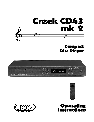 Creek Audio CD Player CD43 mk 2 owners manual user guide