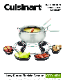 Cuisinart Fondue Maker CFO-1000 owners manual user guide