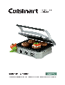 Cuisinart Griddle CGR-4C owners manual user guide