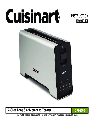 Cuisinart Toaster 2-Slice Long Slot Motorized Toaster owners manual user guide