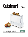 Cuisinart Toaster CPT-60M Series owners manual user guide