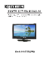 Curtis Flat Panel Television LCD2603A owners manual user guide