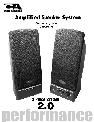 Cyber Acoustics Speaker System CA-2014 owners manual user guide