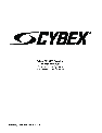 Cybex International Treadmill CX-445T owners manual user guide