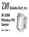 Dakota Alert Home Security System dakota alert,inc. wireless pir sensor owners manual user guide