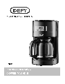 Defy Appliances Coffeemaker KM630 owners manual user guide