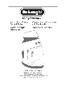 DeLonghi Coffee Grinder DCG49 Series owners manual user guide