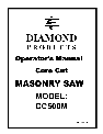 Diamond Power Products Saw CC500M owners manual user guide
