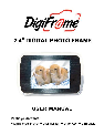Digi-Frame Digital Photo Frame 2.4 owners manual user guide