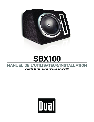 Dual Car Speaker SBX100 owners manual user guide