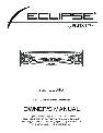 Eclipse – Fujitsu Ten CD Player CD2000 owners manual user guide