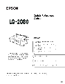 Epson Printer LQ-2080 owners manual user guide