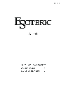 Esoteric Car Amplifier A-100 owners manual user guide